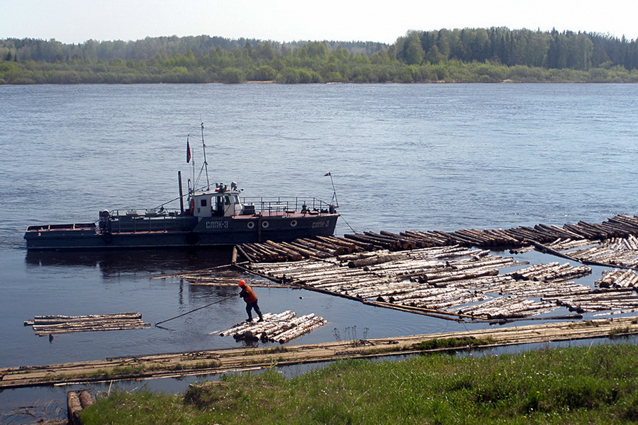 Сплав леса на Унже